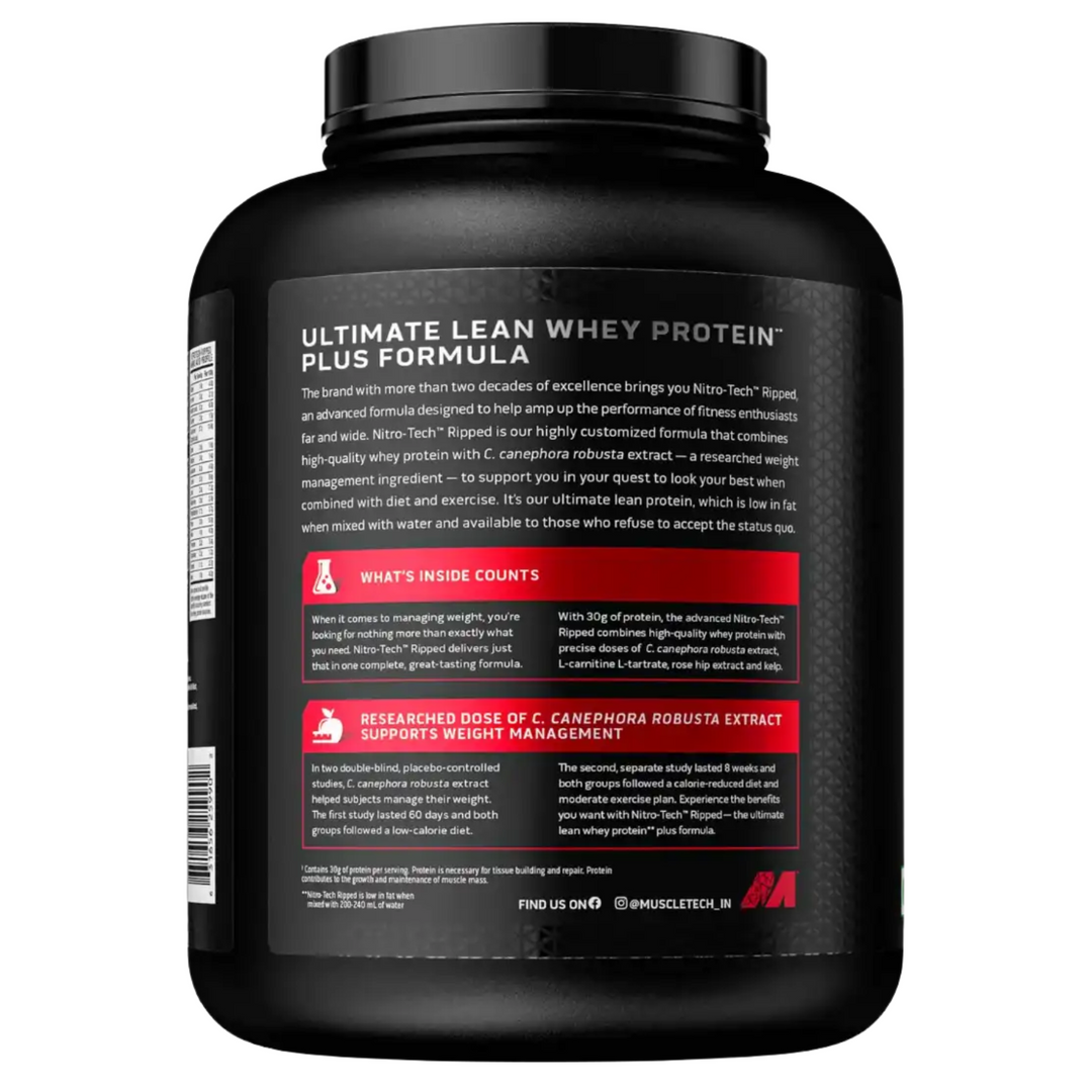 MuscleTech Nitro-Tech Ripped Whey Protein Powder