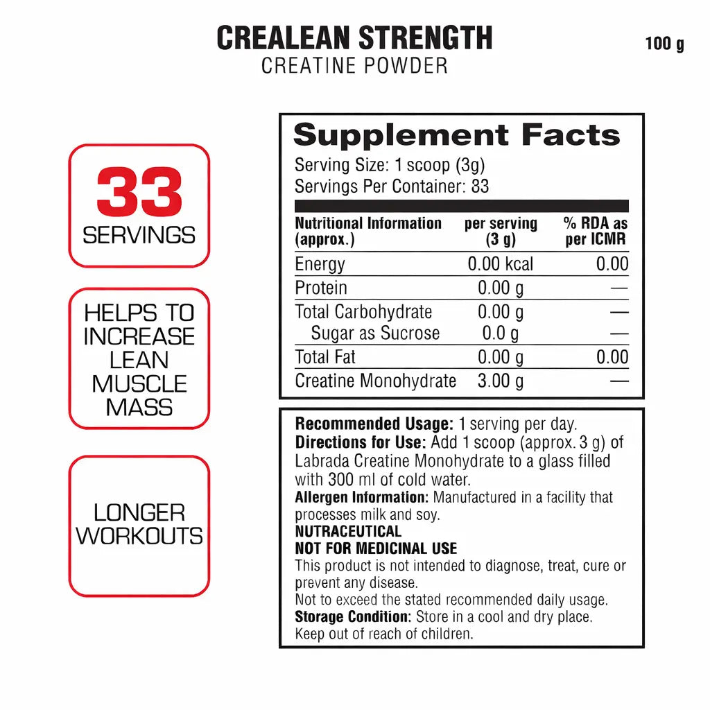 Crealean Strength - Creatine Powder