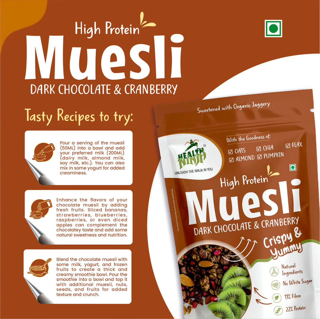 Health Ninja High Protein Muesli, 900 gm