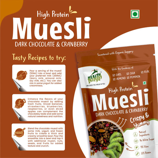 Health Ninja High Protein Muesli, 900 gm