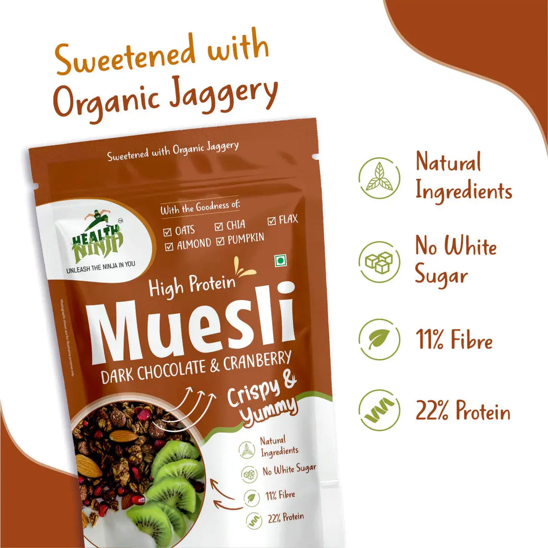 Health Ninja High Protein Muesli, 900 gm