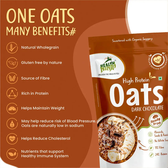 Health Ninja High Protein Oats, 900 gm