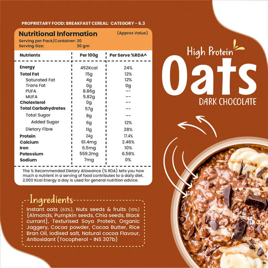 Health Ninja High Protein Oats, 900 gm