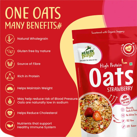 Health Ninja High Protein Oats, 900 gm
