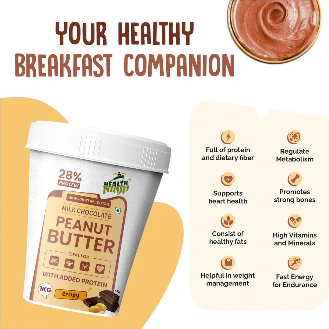 Health Ninja Peanut Butter - Milk Chocolate (Crispy)