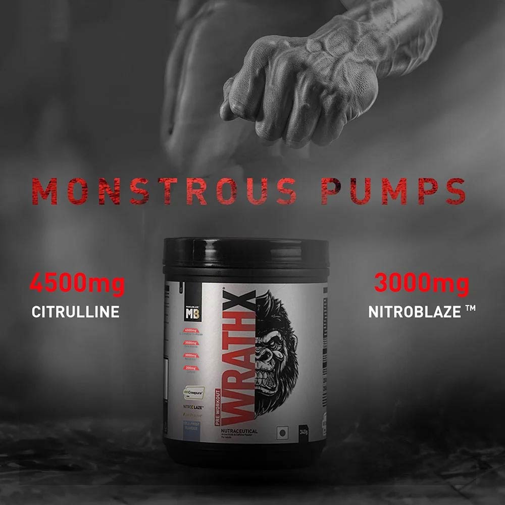 MuscleBlaze Pre Workout WrathX 340 G