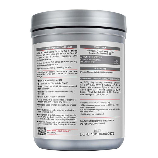 MuscleBlaze Creatine Monohydrate CreAMP 250 G