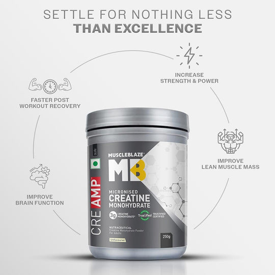 MuscleBlaze Creatine Monohydrate CreAMP 250 G