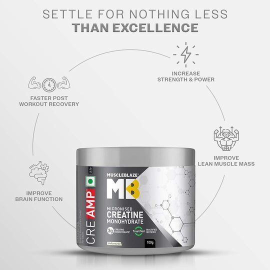 MuscleBlaze Creatine Monohydrate CreAMP 100 G