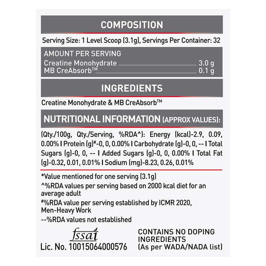 MuscleBlaze Creatine Monohydrate CreAMP 100 G