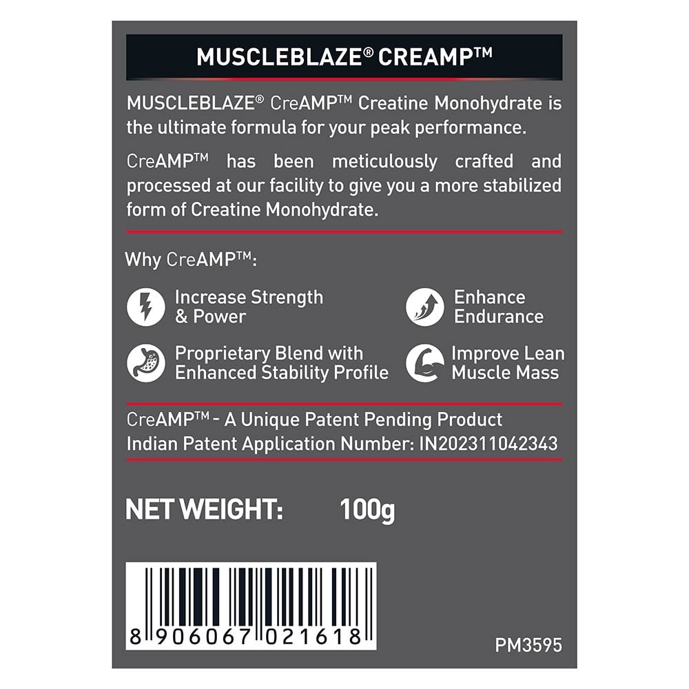 MuscleBlaze Creatine Monohydrate CreAMP 100 G
