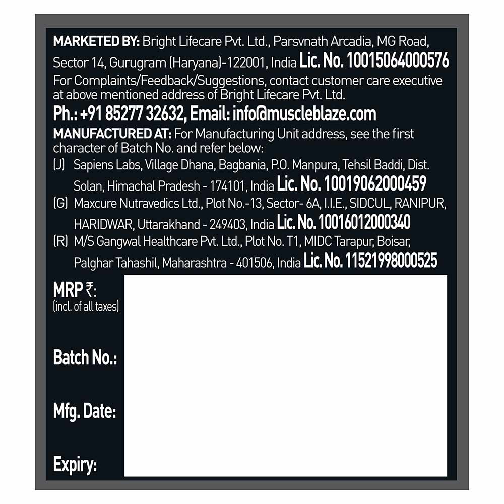 MuscleBlaze Creatine Monohydrate CreAMP 100 G