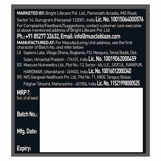 MuscleBlaze Creatine Monohydrate CreAMP 100 G