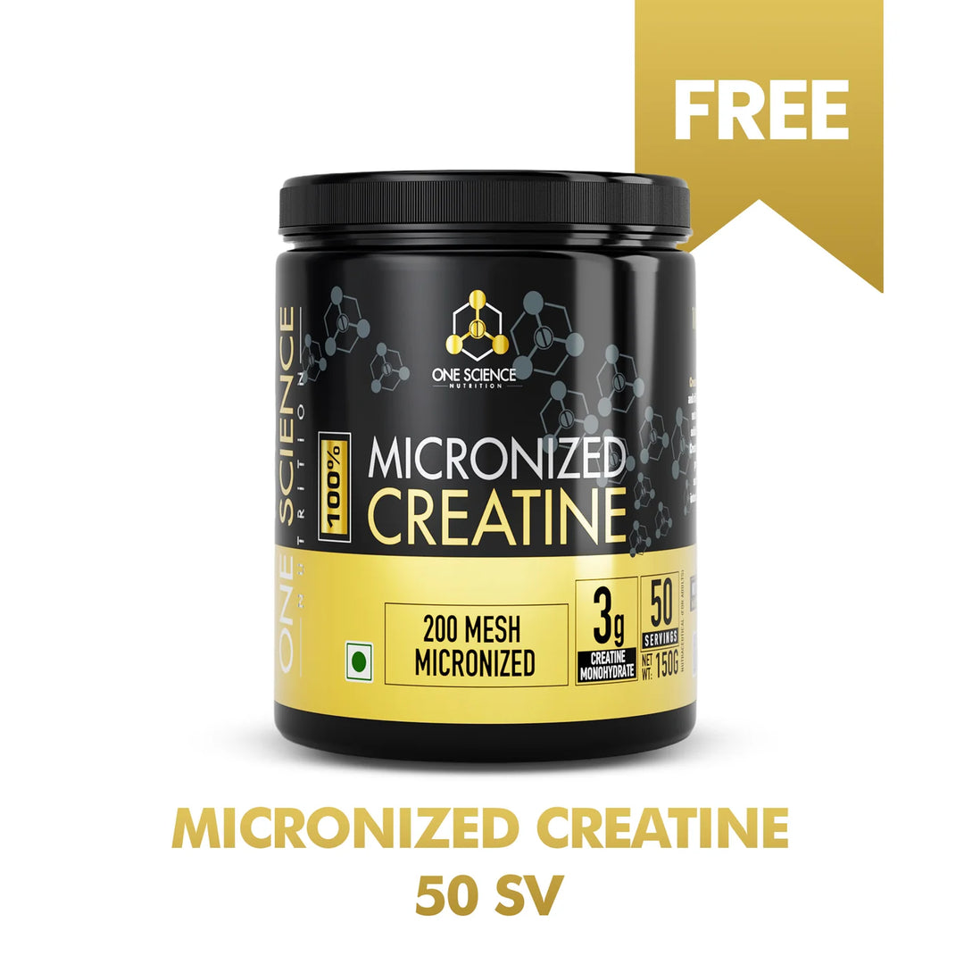 One Science Nutrition Premium Whey Protein 5lbs + Free Creatine 150gm