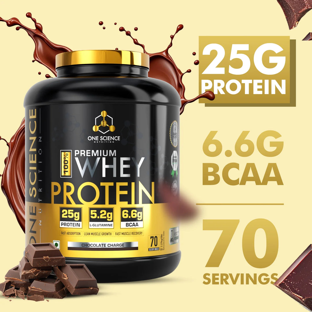 One Science Nutrition Premium Whey Protein 5lbs + Free Creatine 150gm